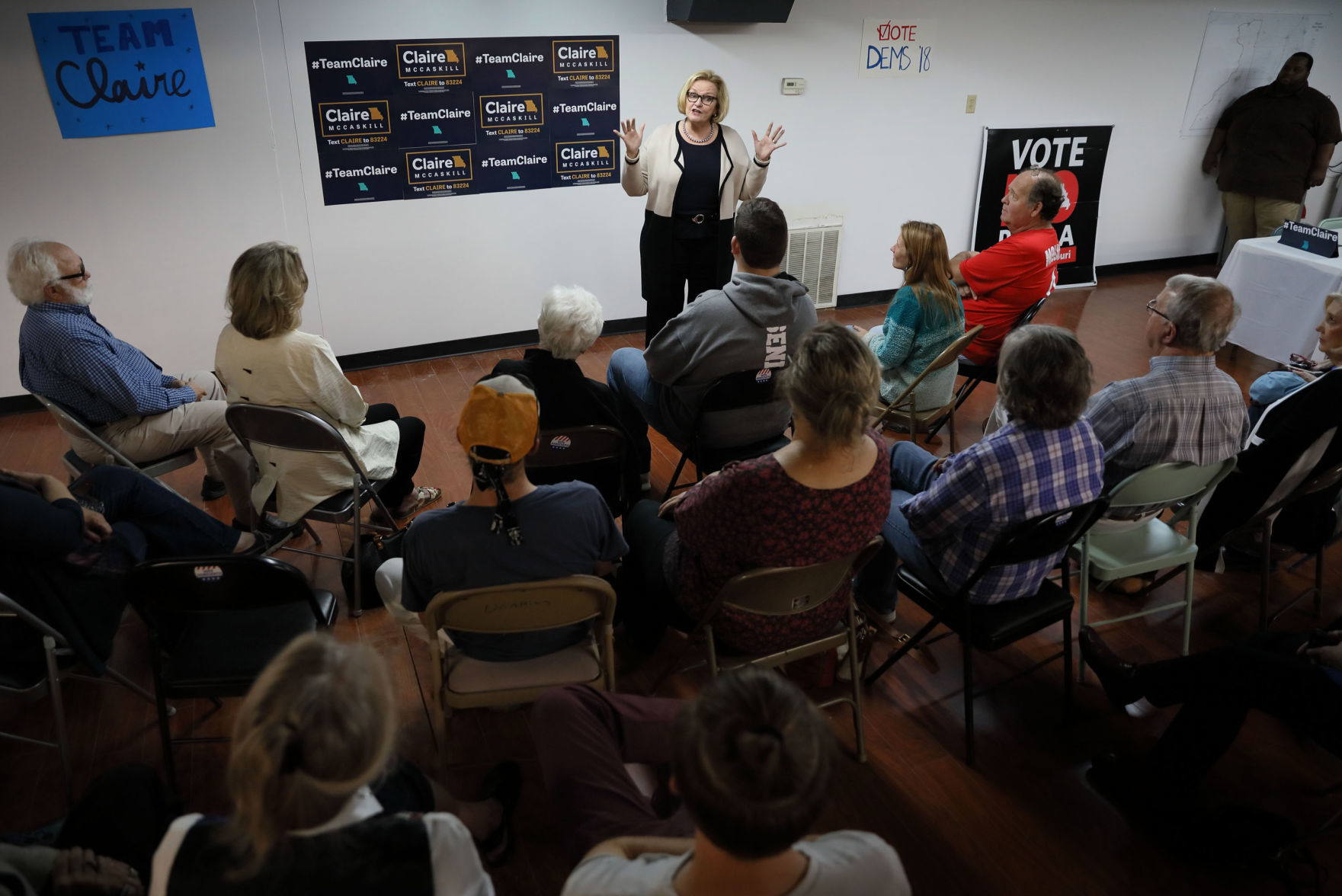 Claire McCaskill campaigns to keep Senate seat